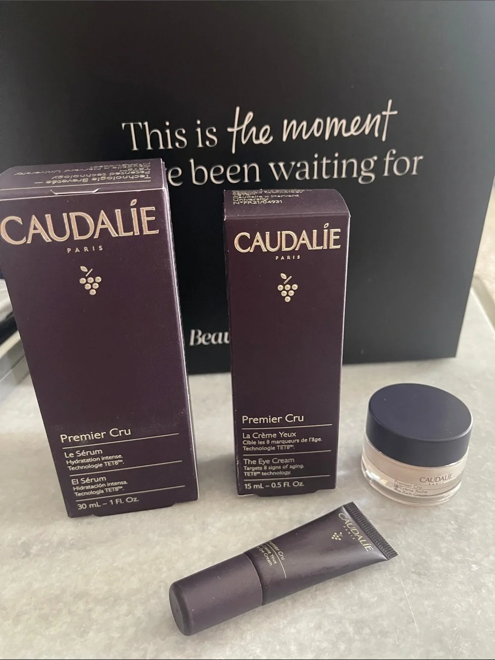 $302 New Set of 4 CAUDALIE Premier cru: serum, eye cream x2, the rich cream